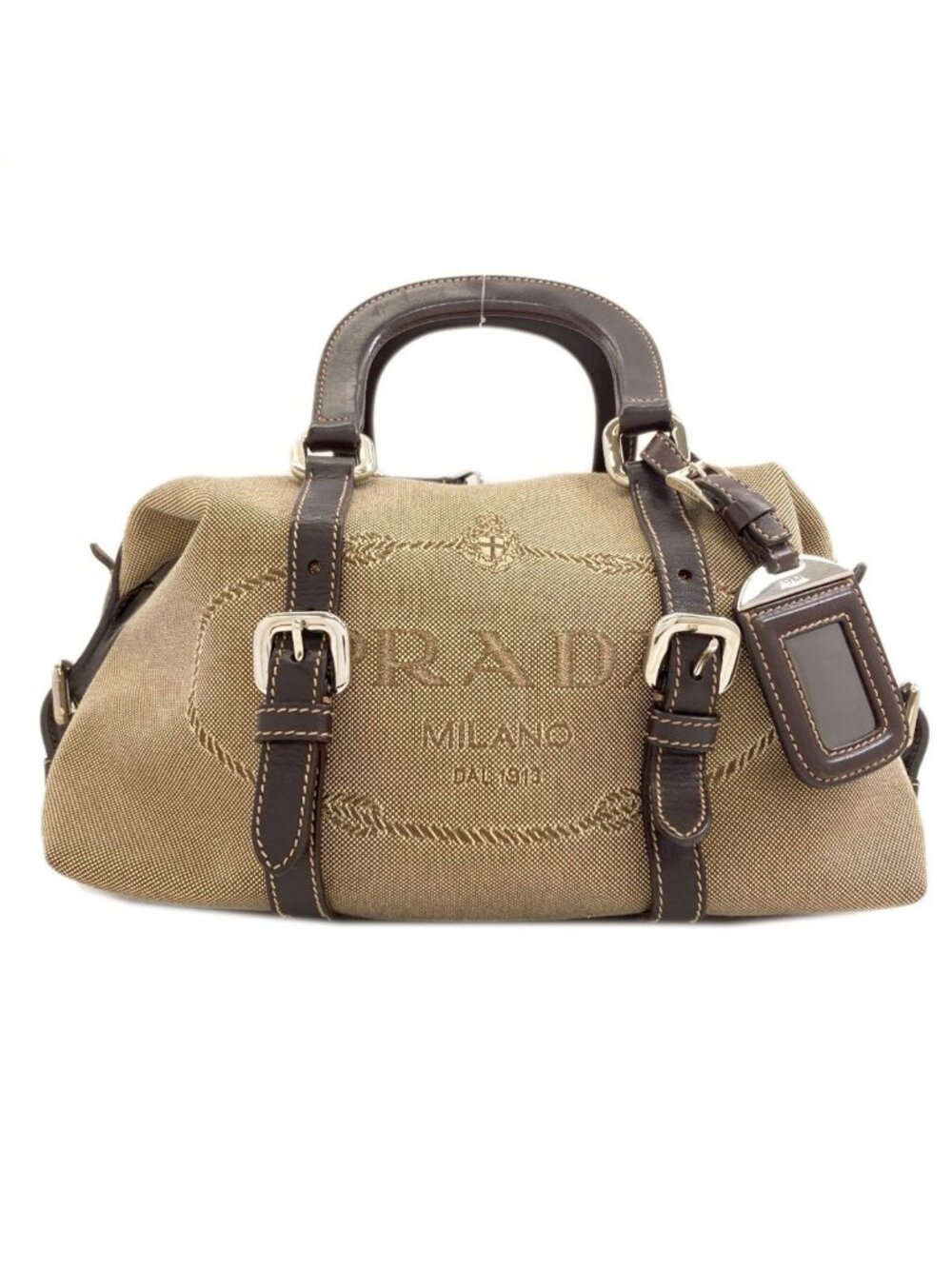 Prada Logo Handbag Canvas